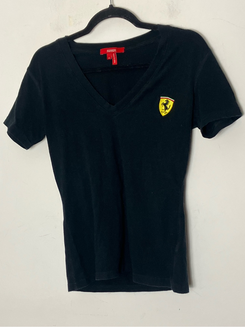 Vintage Scuderia Ferrari F1 V Neck Baby Tee Authentic Medium